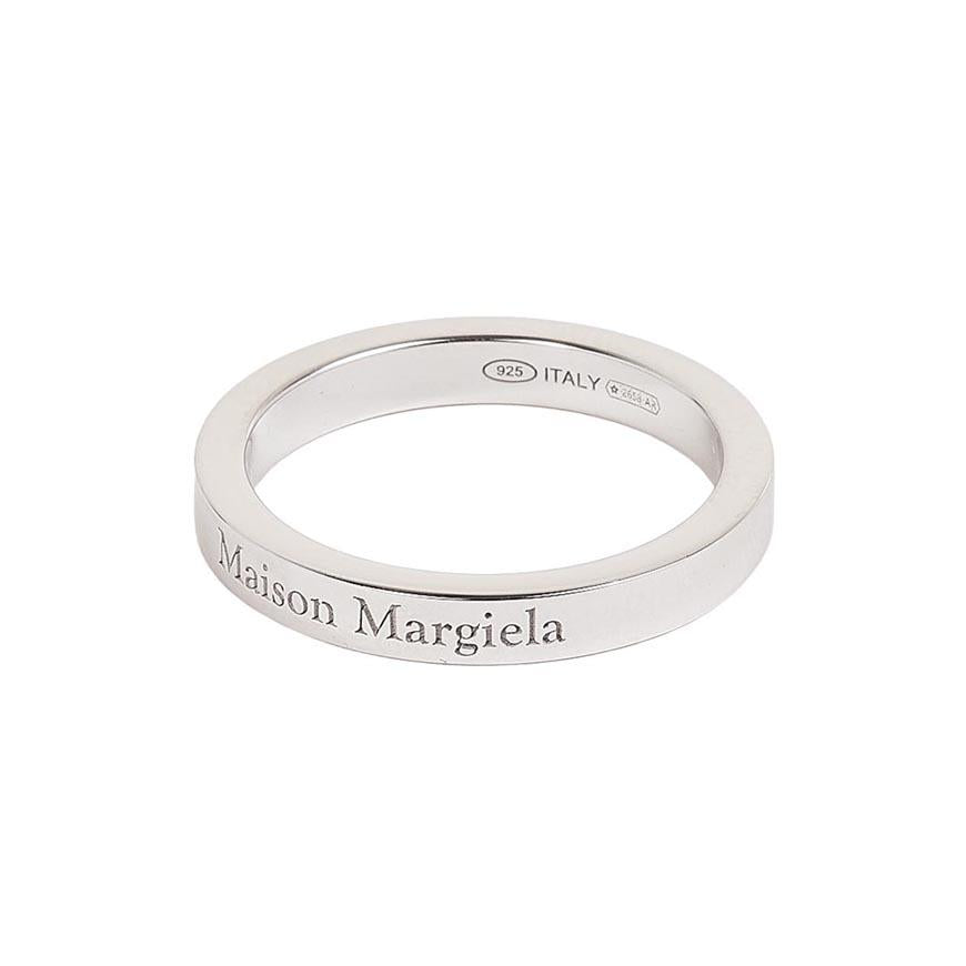 Maison Margiela Unisex Logo Ring Silver-Tone Jewelry