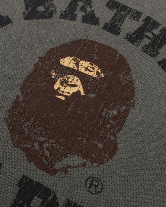 BAPE Olive Drab Long Sleeve Sweatshirt 0ZXSWM308131 PGRD