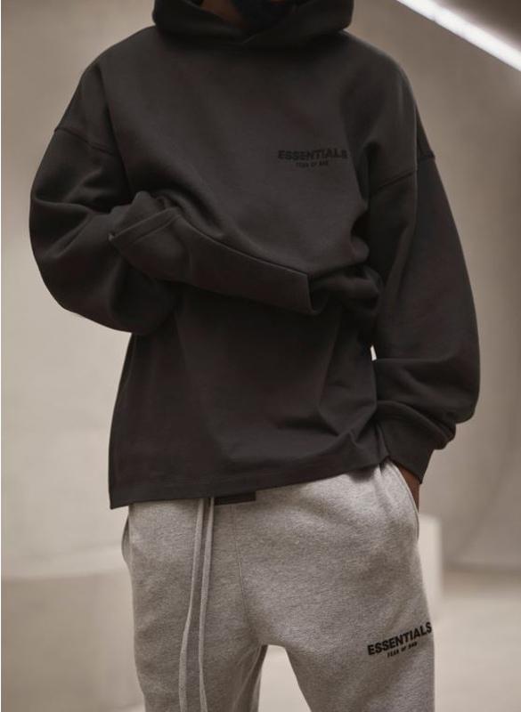 Fear of God Essentials The Core Collection Stretch Limo Black Hoodie