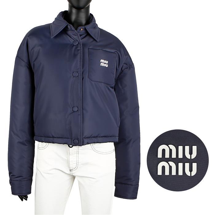 Miu Miu Logo Cropped Down Puffer Jacket ML954 13FM F0008
