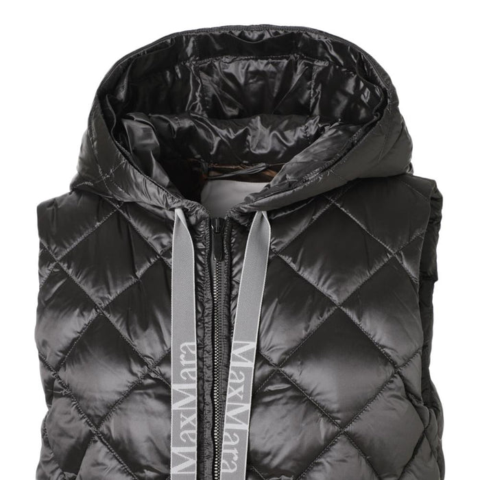 Max Mara Diamond Quilted Puffer Vest Gray 2529296015 001