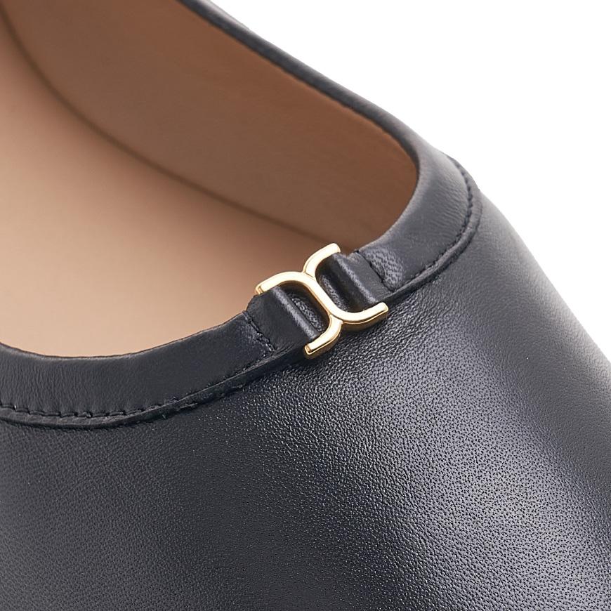 Chloe Marcie Ballerina Flats Black Leather Women’s Shoes