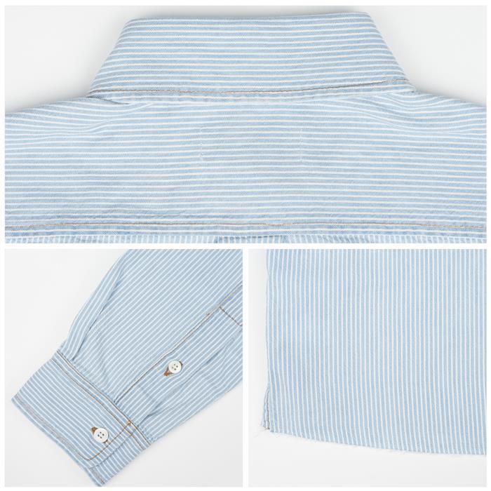 Miu Miu Chambray Stripe Shirt GWC131 17NO F0013