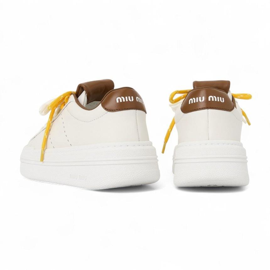Miu Miu Women’s Low-Top Sneakers White Leather