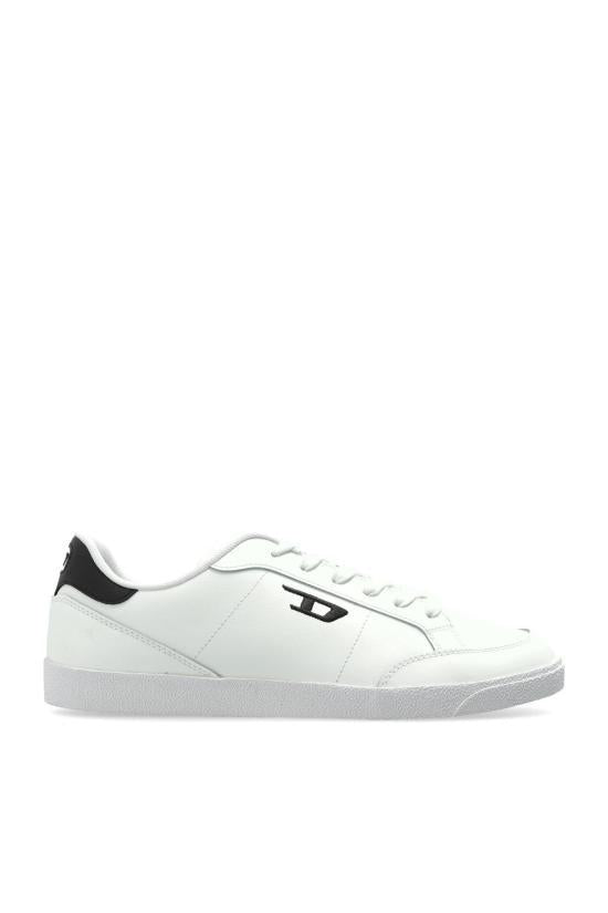 DIESEL Men's Sneakers White Low-Top Sh Y03907 P0476 H1866 BRIGHT WHITE BLACK DOM