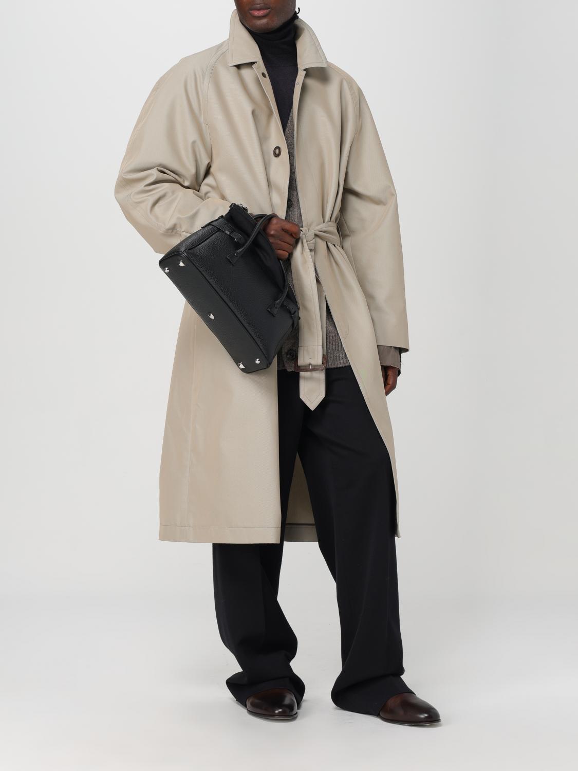 Maison Margiela Beige Cotton Blend Trench Coat for Men