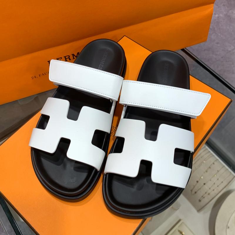 HERMES Chypre Sandals Classic White Women’s Sandals