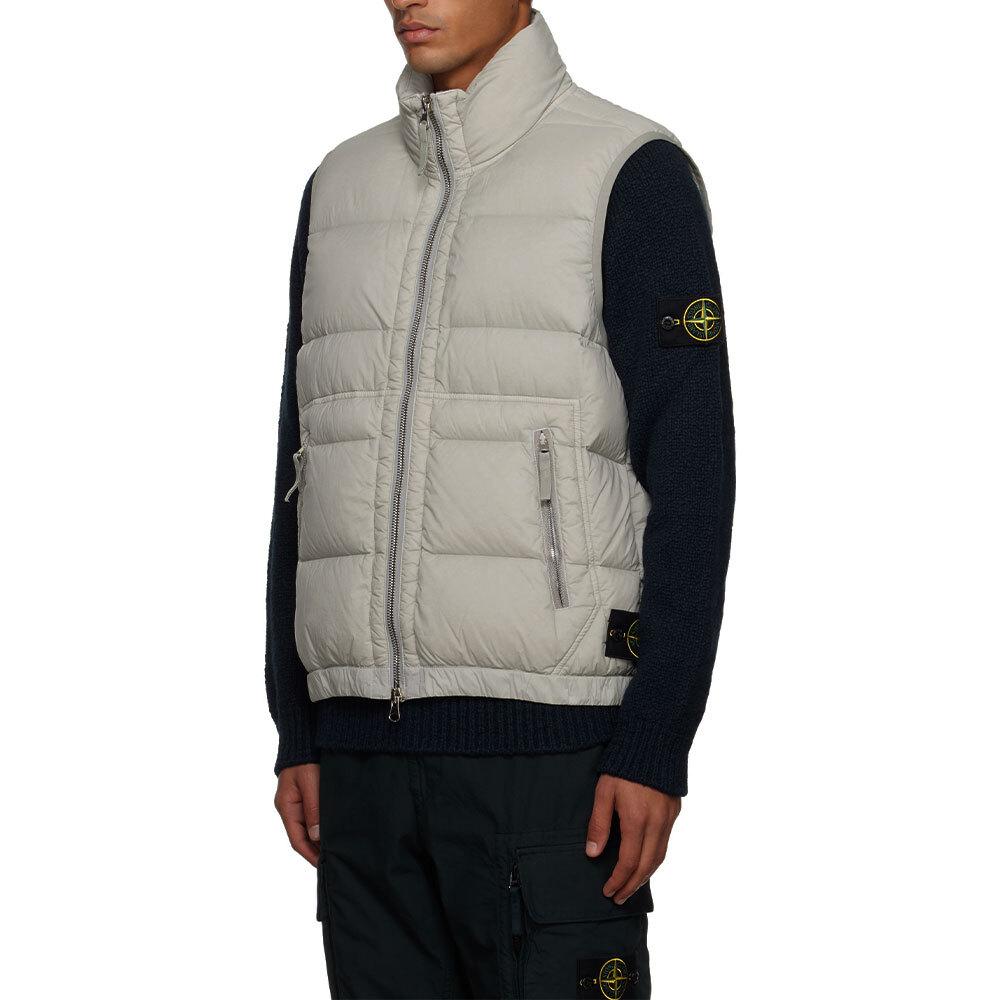STONE ISLAND Seamless Padded Vest Men Pearl Gray G100007