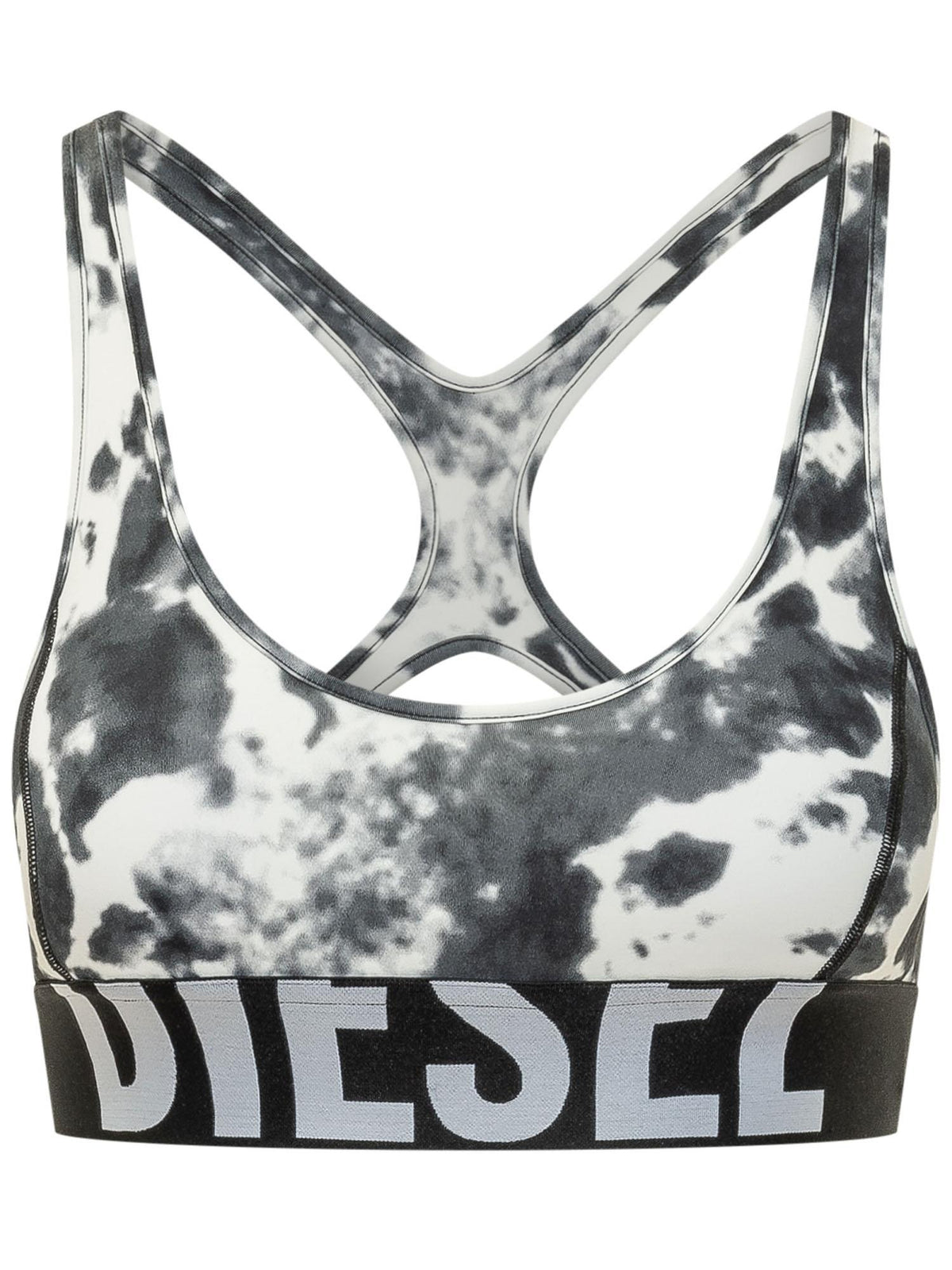 DIESEL Black Logo One-Piece Swimsuit