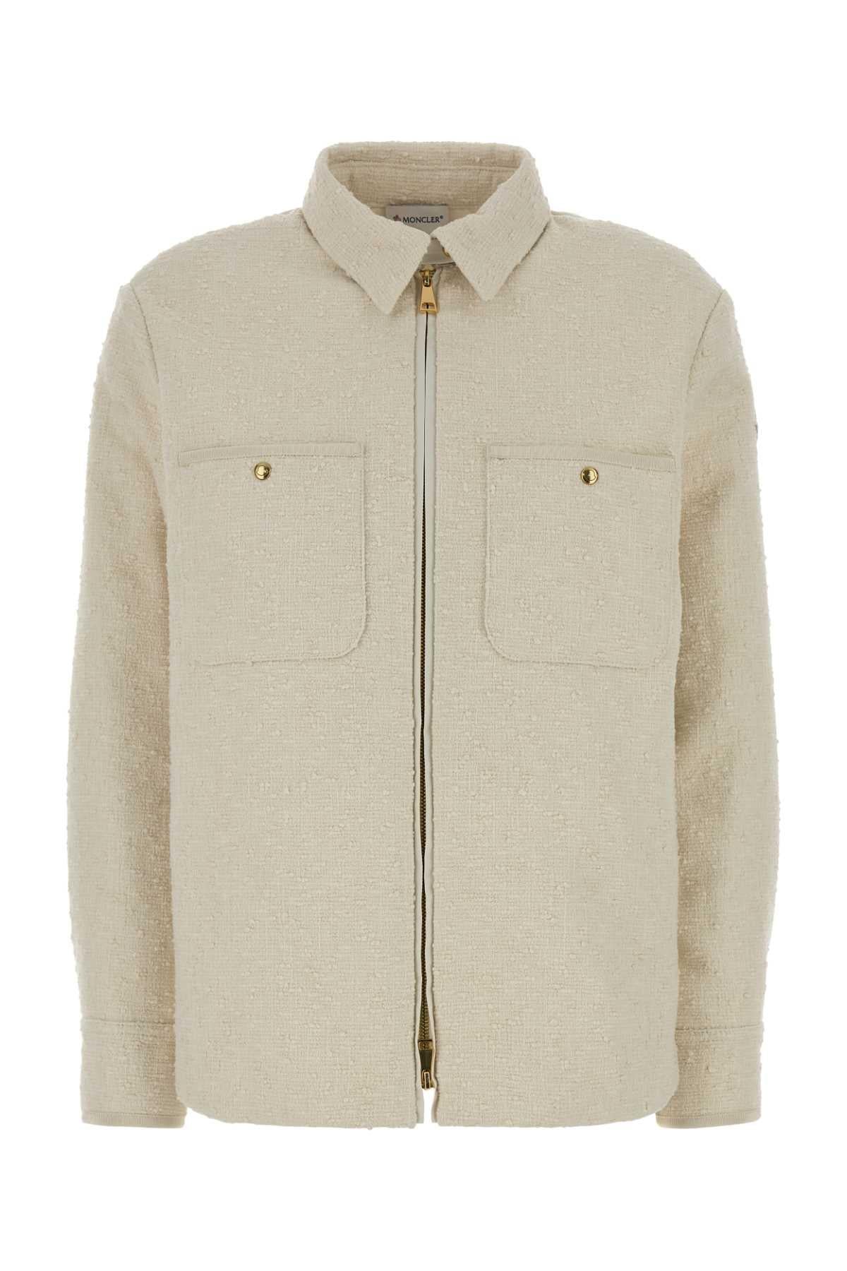 Moncler Long Sleeve Button-Up Shirt Women’s White Cotton