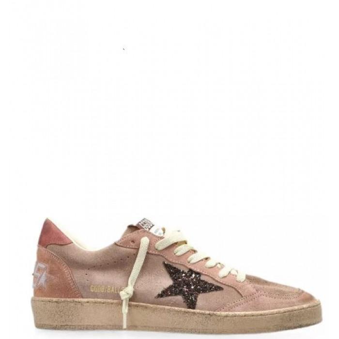 GOLDEN GOOSE Glitter Star Ball Star Low-Top Sneakers White Beige