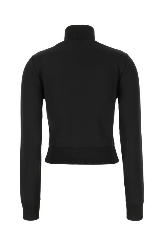 courreges Black Round Neck Knit Sweater VESJVE010JS01429999
