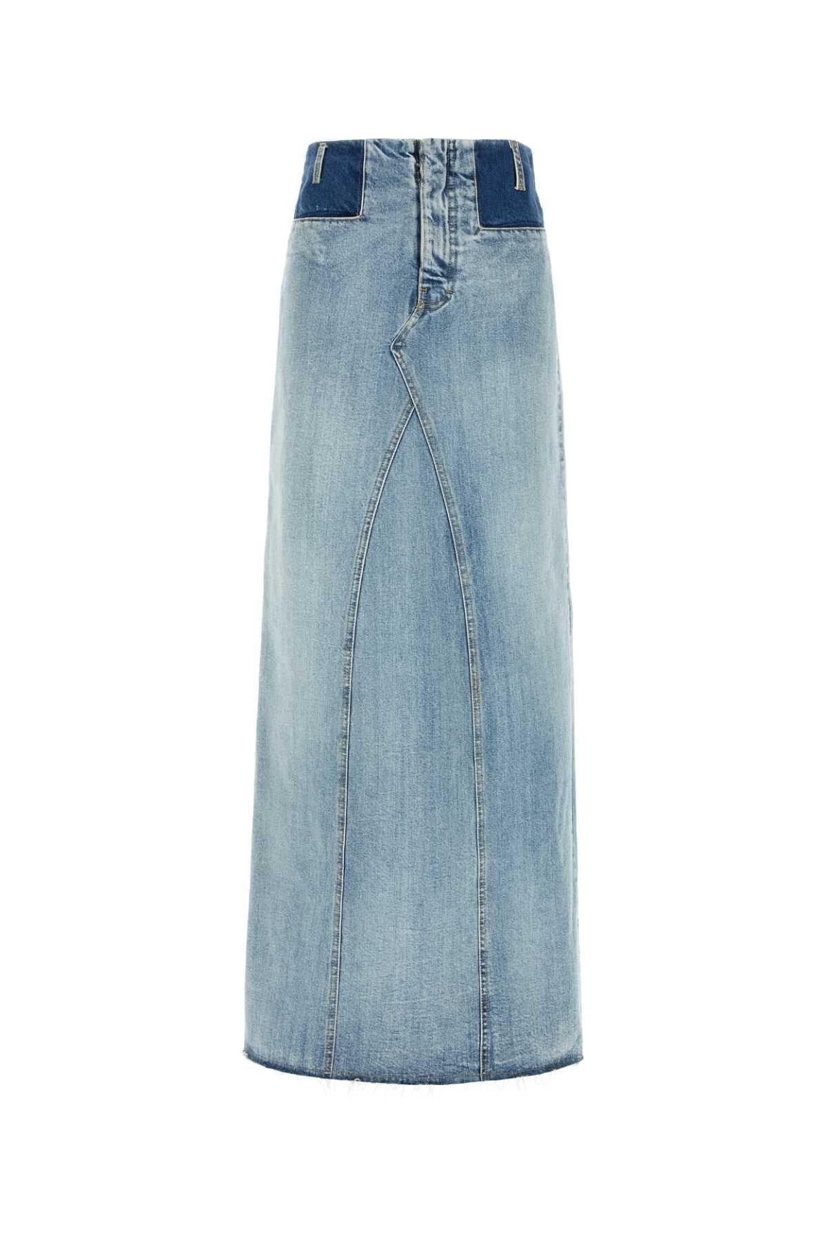 Maison Margiela Black Wool Blend Long Skirt