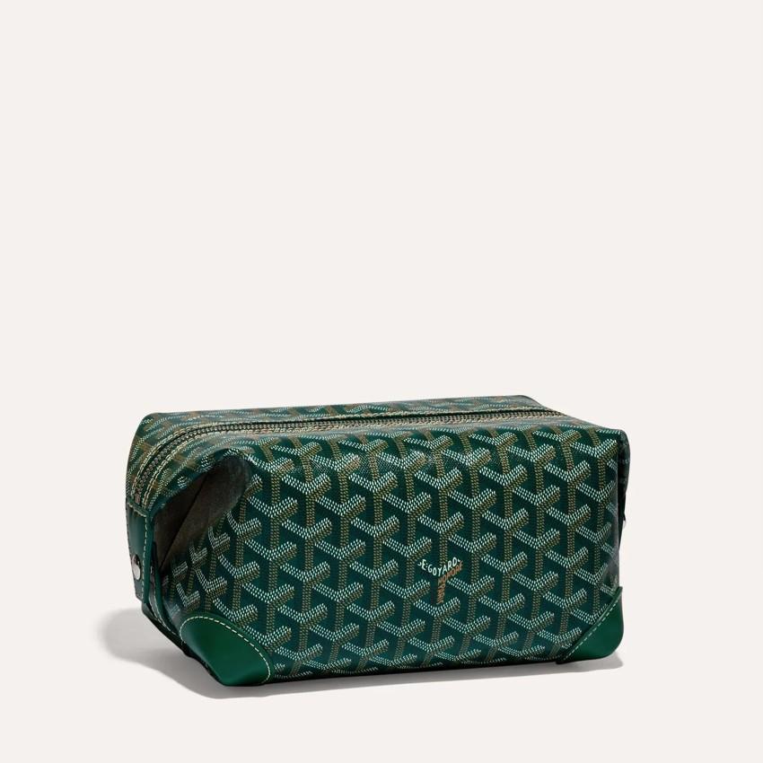 GOYARD Green Canvas Unisex Bowling 25 Clutch Bag BOWLIN 025 TY09 CL09