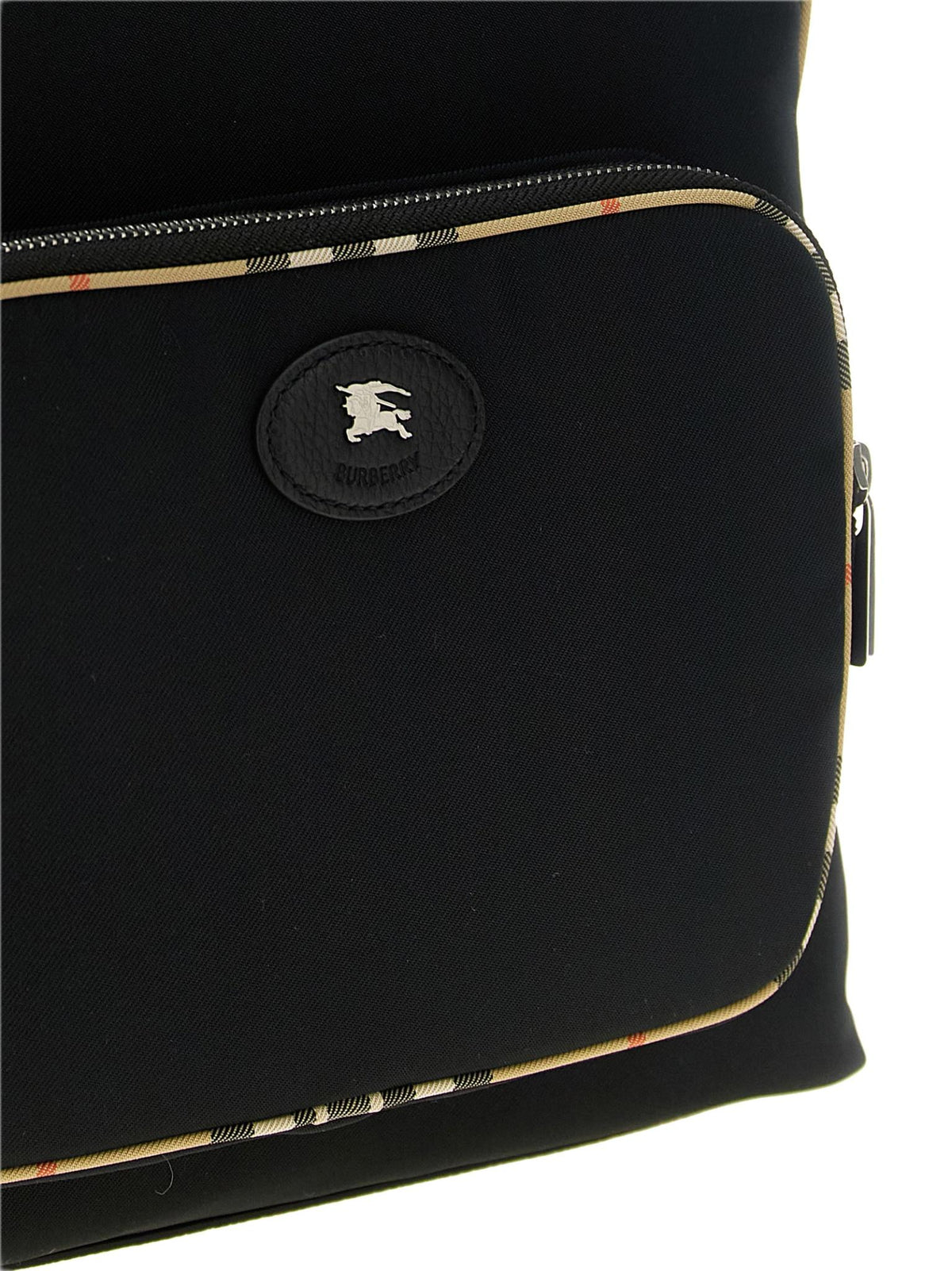 BURBERRY Black Nylon Logo Backpack