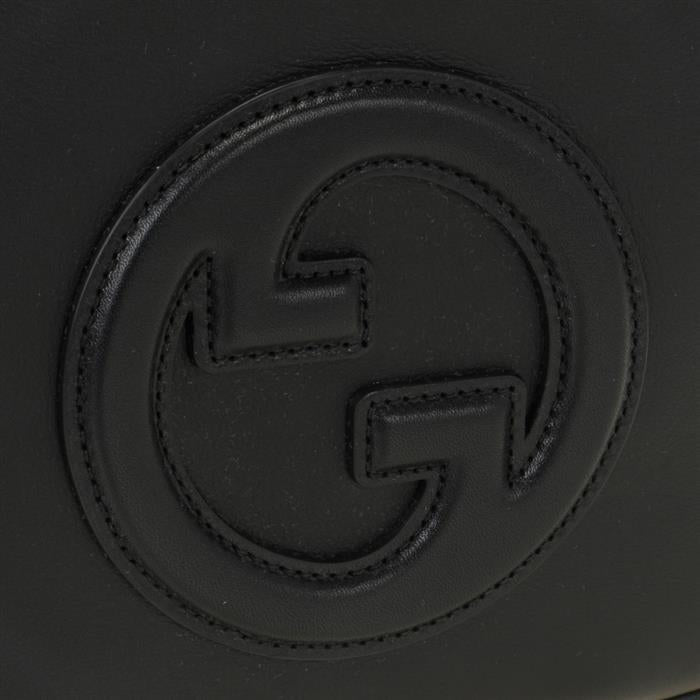 GUCCI Blondie Mini Leather Shoulder Bag Black