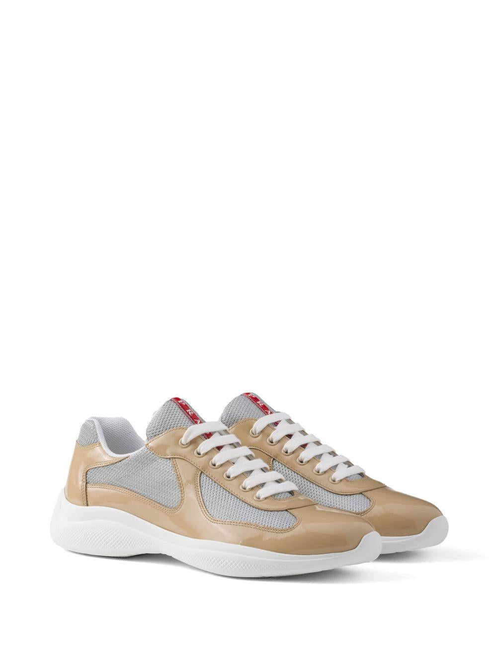 PRADA Black Leather Low-Top Sneakers