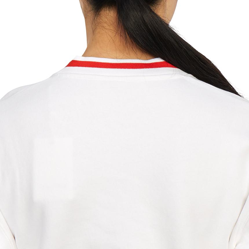SPORTY&RICH Fleece-Lined Crewneck Sweatshirt White Unisex