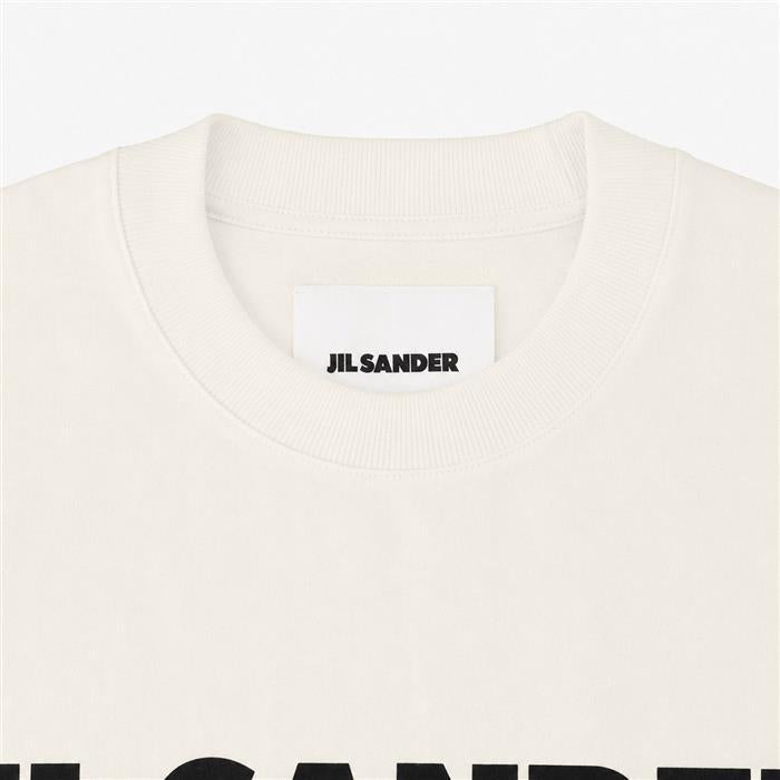 JIL SANDER Logo Short Sleeve T-Shirt for Men White Cotton