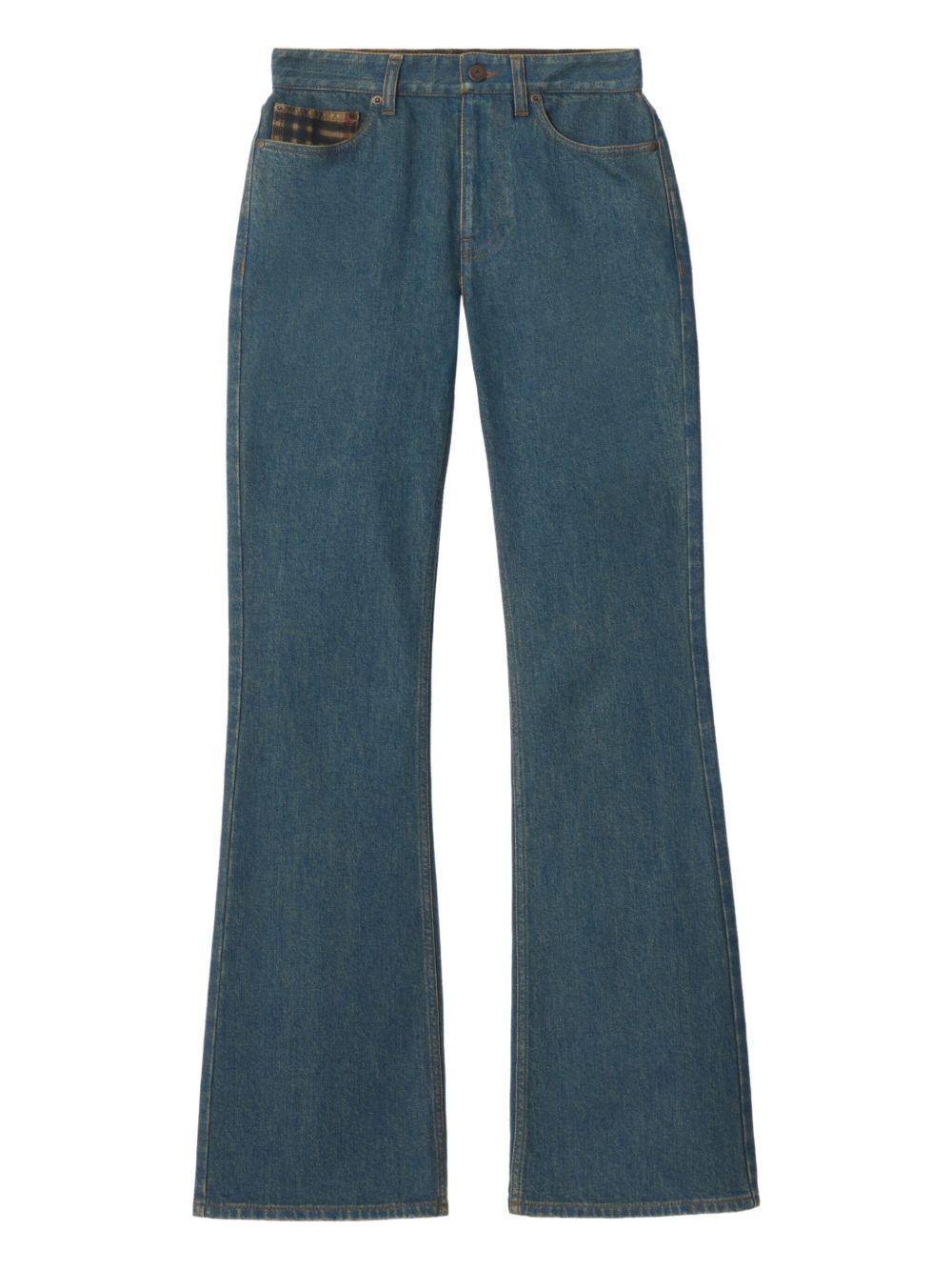 BURBERRY Blue Denim Jeans Women’s Straight-Leg Pants
