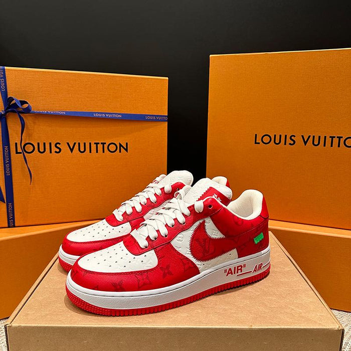 Louis Vuitton Red Sneakers Low Top Men Virgil Abloh Nike Air Force
