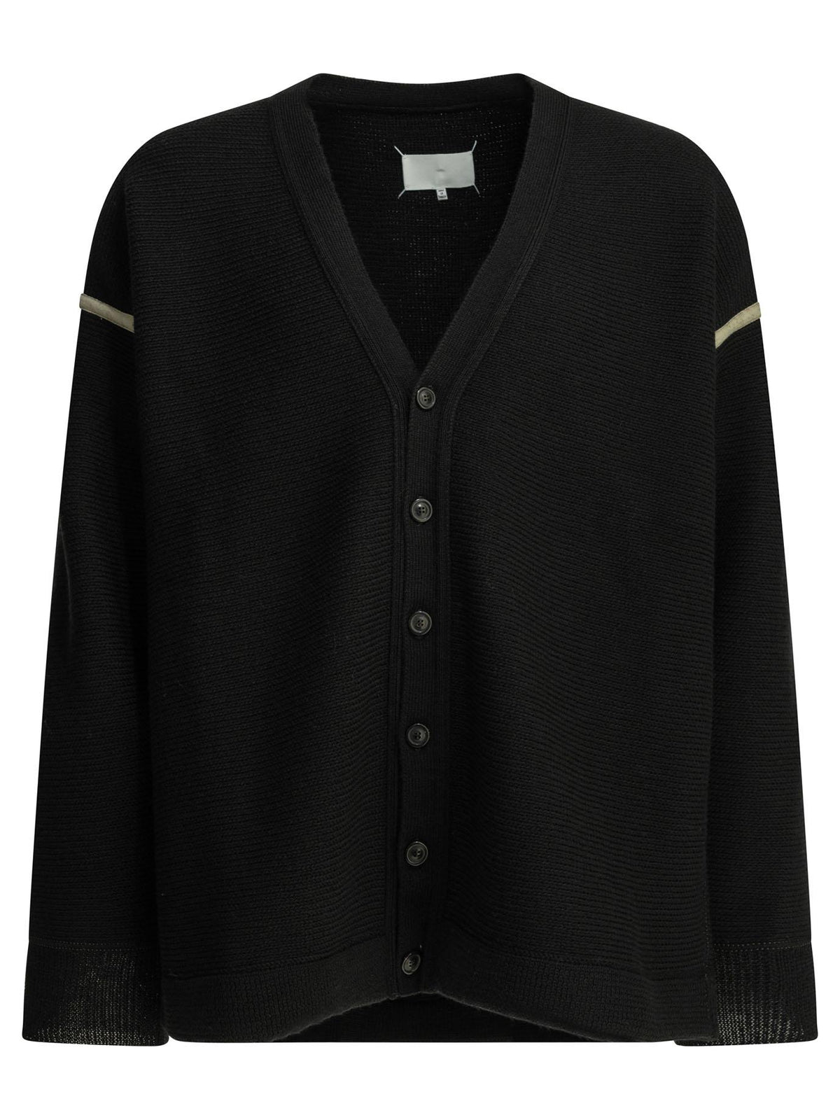 Maison Margiela Black Wool Knit Cardigan for Men