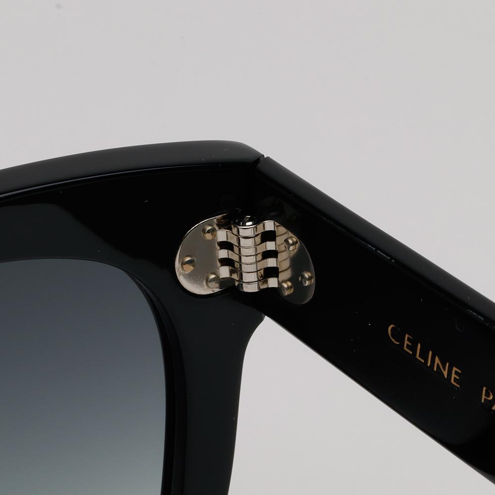 CELINE Thick Acetate Oversized Square Sunglasses Black Unisex
