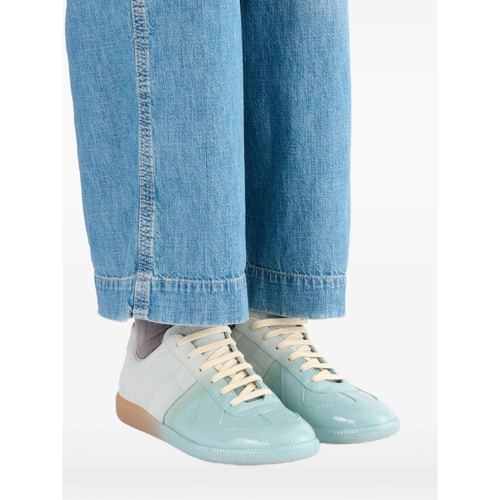 Maison Margiela White Leather Low-Top Sneakers