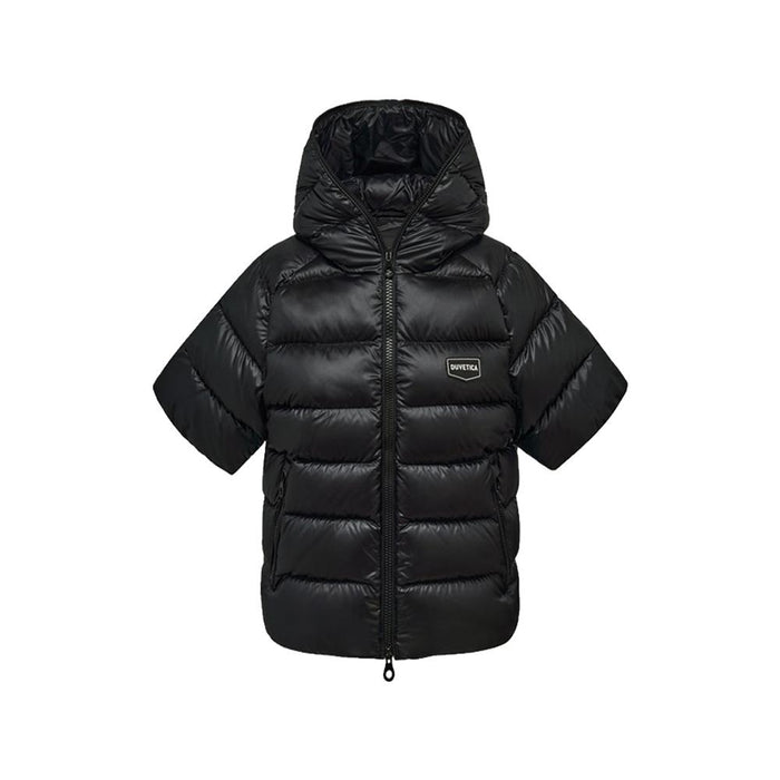 Duvetica Black SADALMELIK Half Sleeve Hooded Down Puffer Jacket