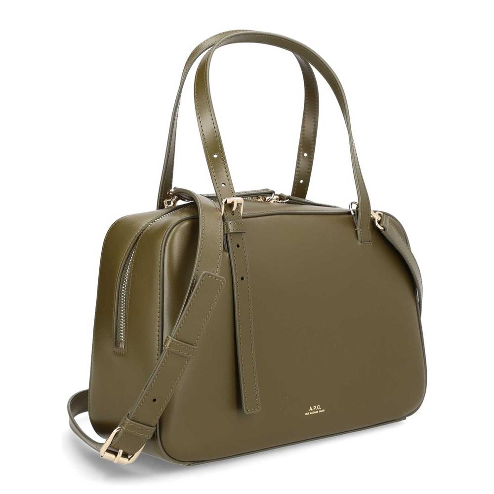 A.P.C. Virginie Box Shoulder Bag Leather Green