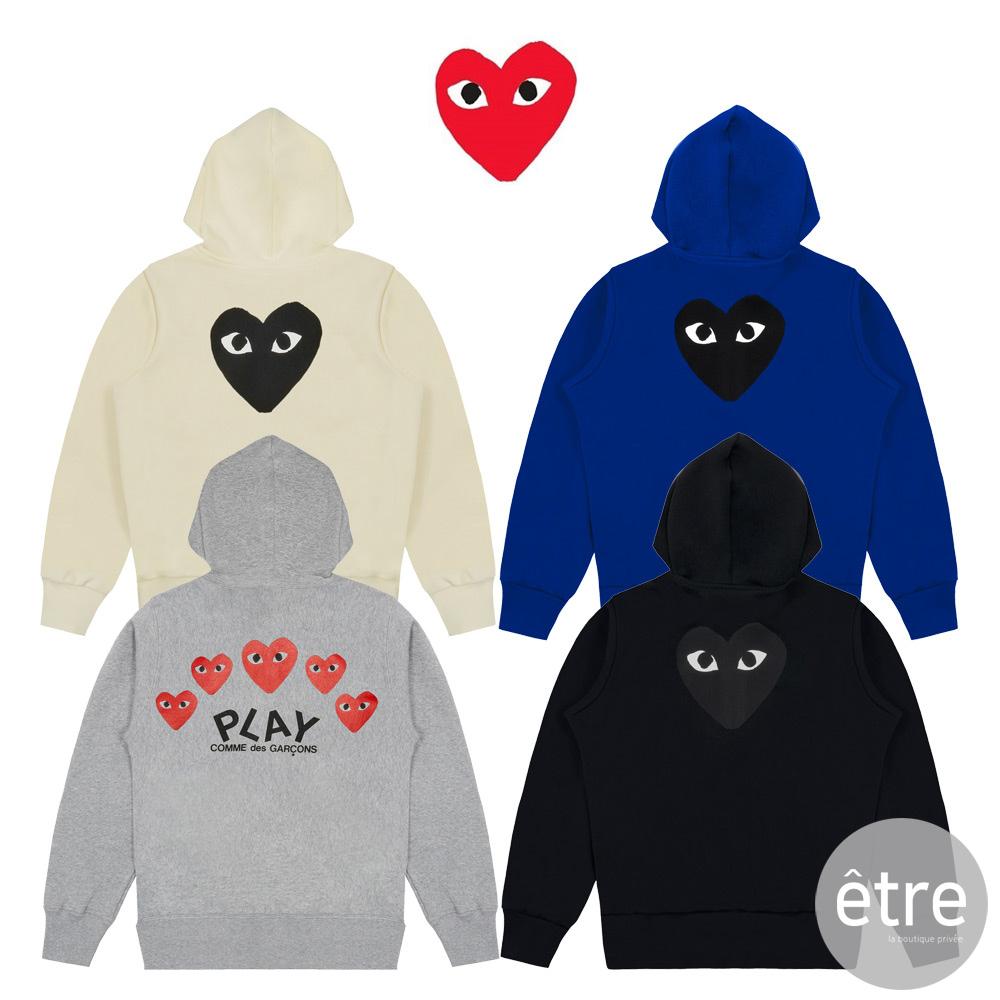 Comme des Garcons Women’s Zip-Up Hoodie Back Heart Play Logo Hoodie