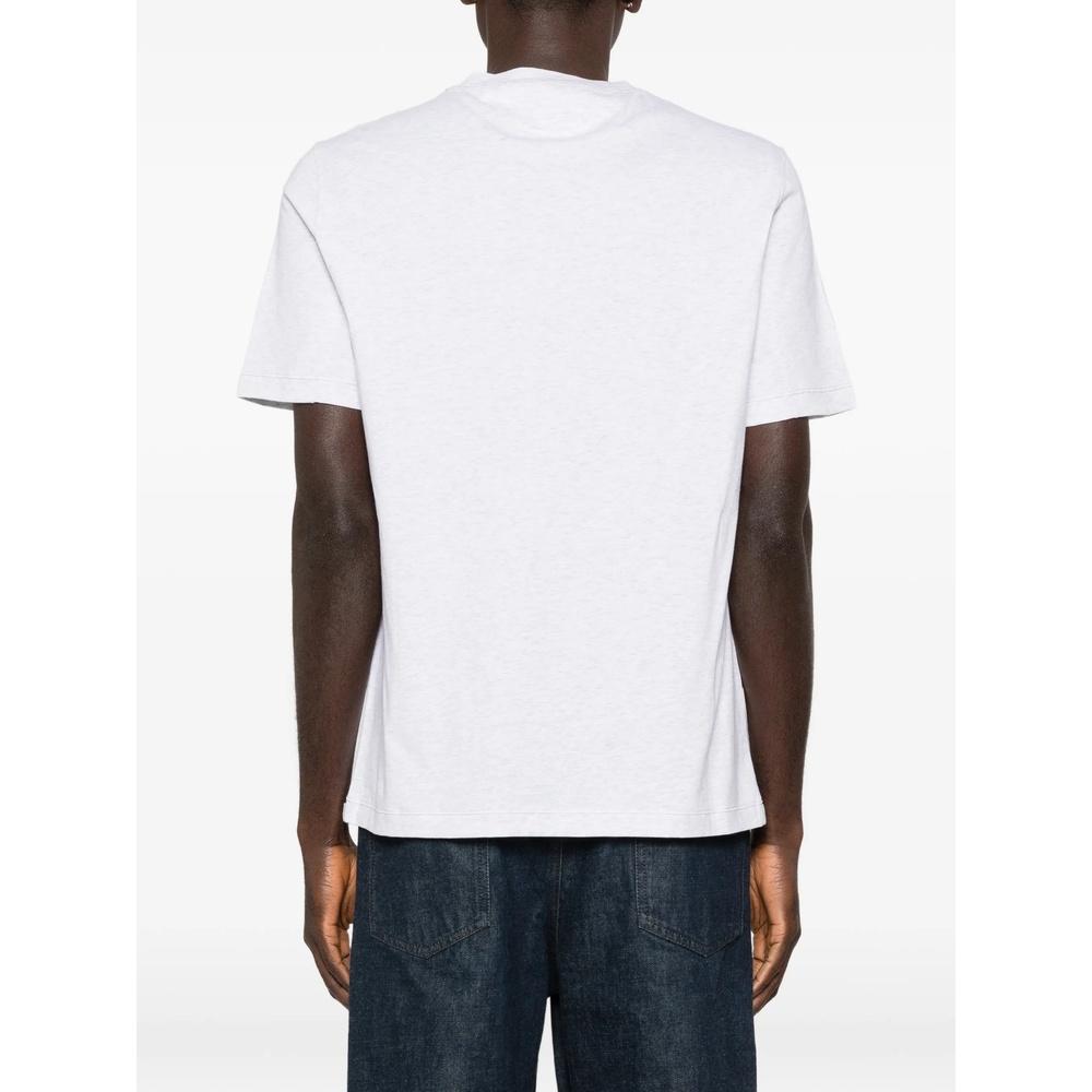 Brunello Cucinelli Men's Short Sleeve Logo Embroidered T-Shirt