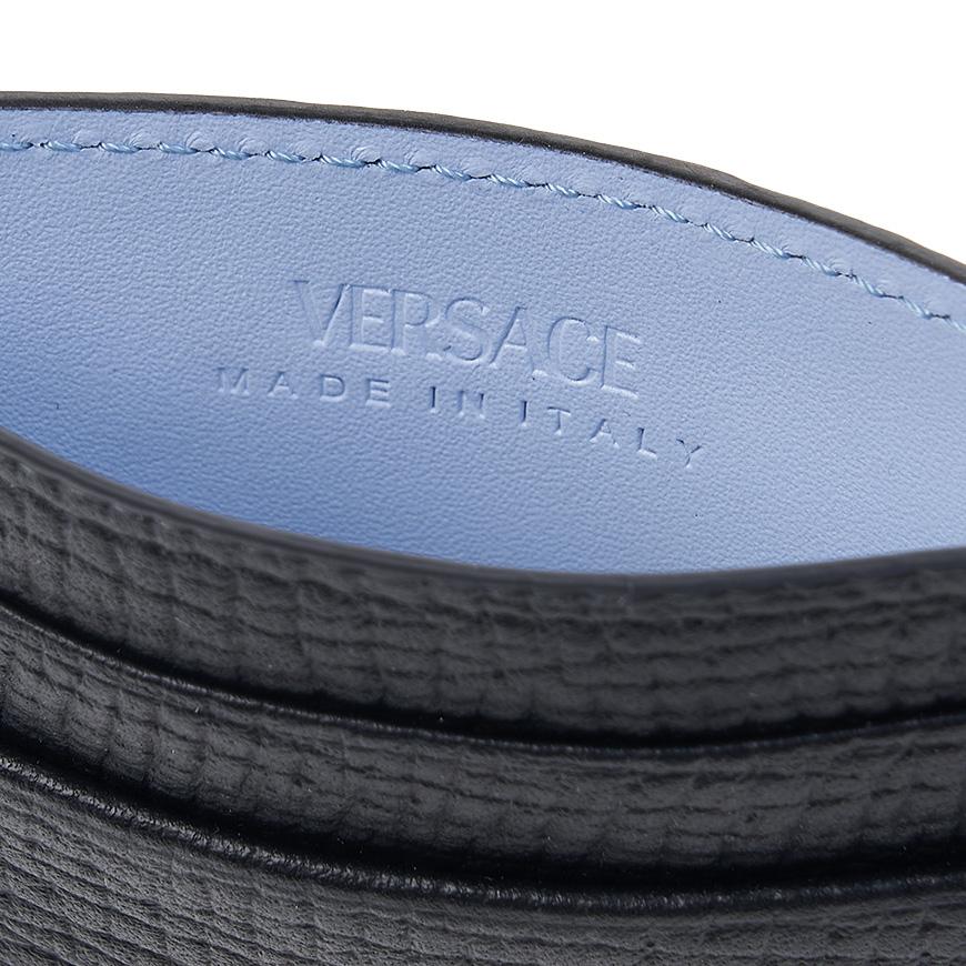 Versace Unisex Leather Mizza Card Holder Wallet DPN2467 1A13695 1B00V