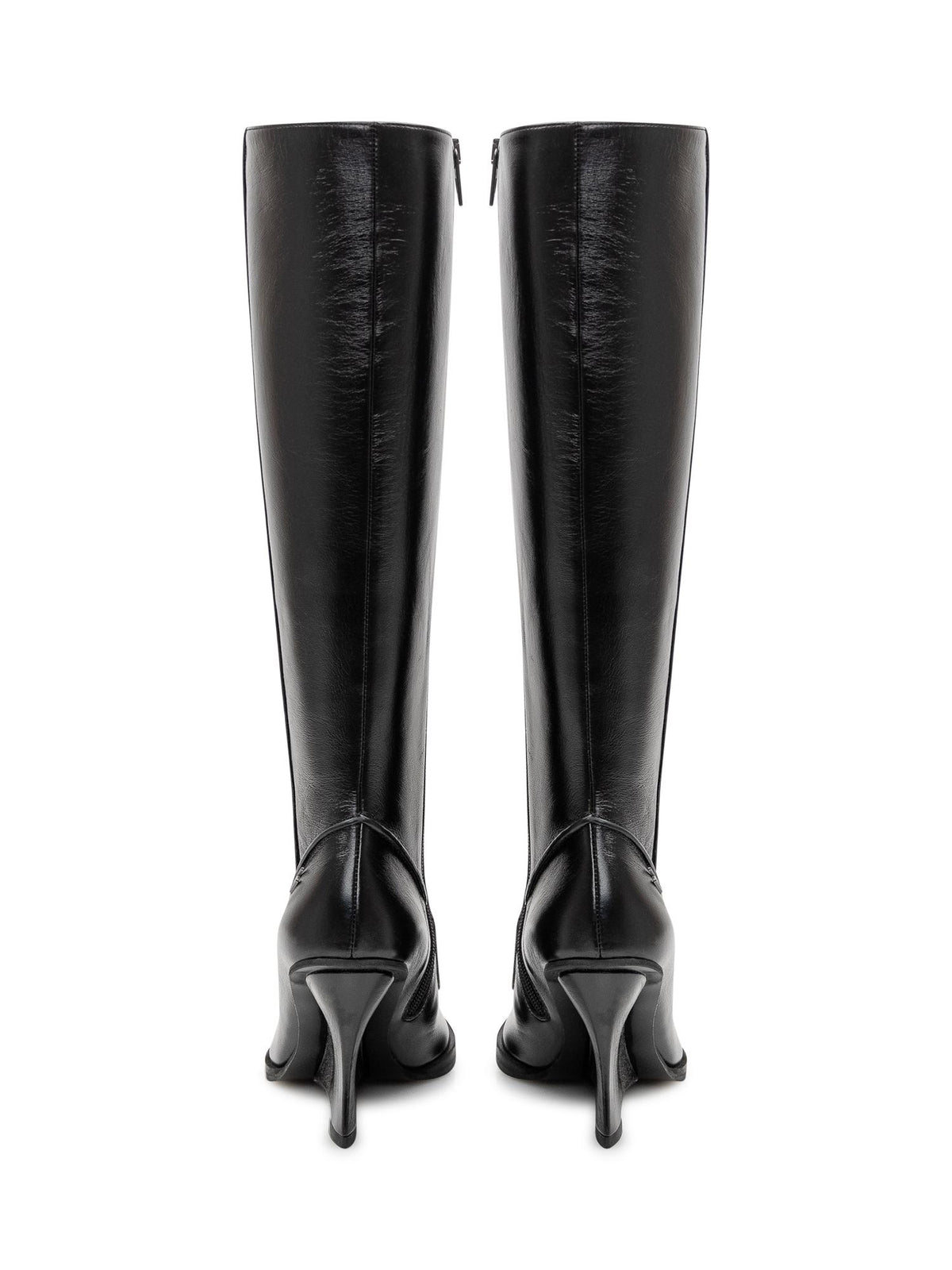 DIESEL Black Leather Long Boots