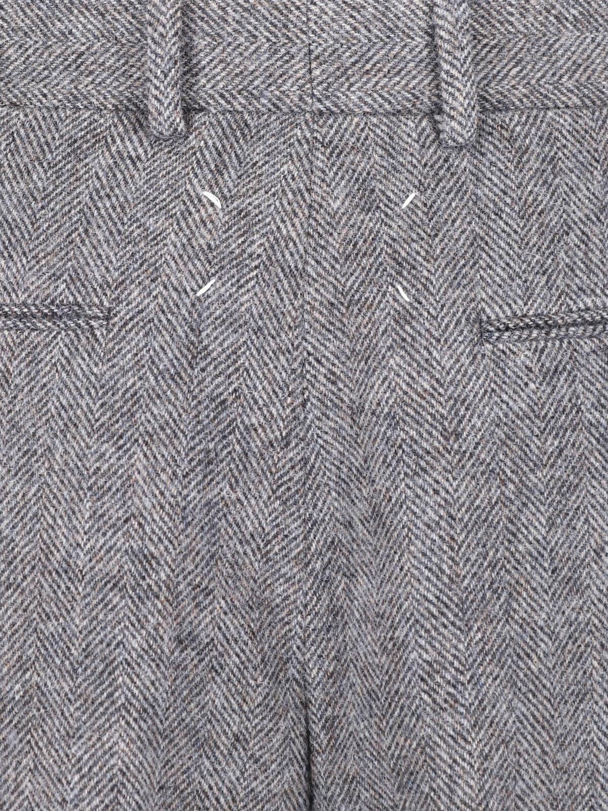 Maison Margiela Black Wool Suit Trousers for Men