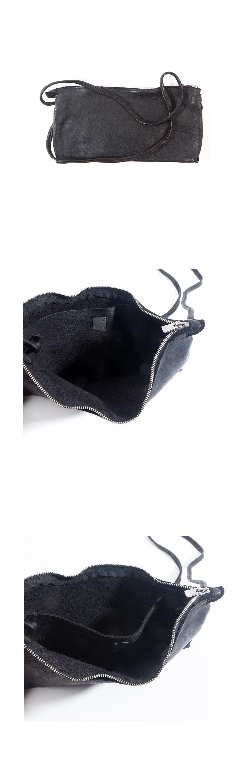 GUIDI Soft Horse Leather Shoulder Crossbody Bag 28X16 CLT01 BLACK