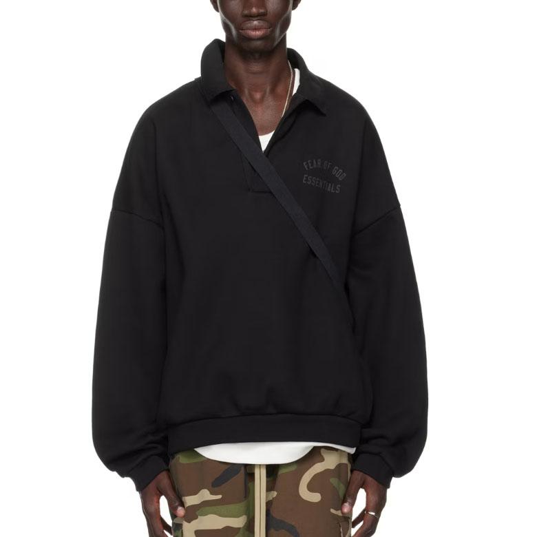 Fear of God Essentials Logo Single Button PK Polo Shirt 192BT244390F 001