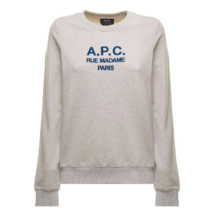 A.P.C. Ecru Logo Tina Sweatshirt Women’s Cotton Pullover