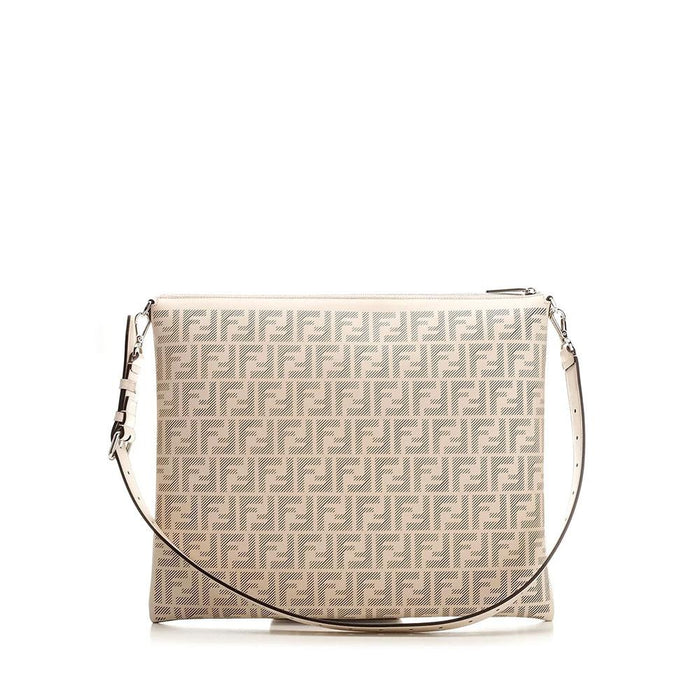 FENDI After FF Shoulder Bag Crossbody Bag Black Leather