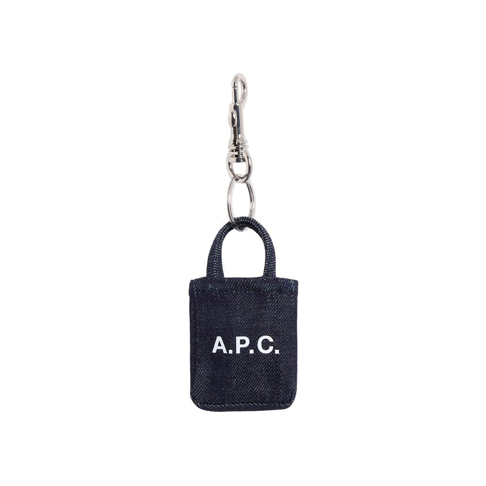 A.P.C. Indigo Denim LOU Tote Bag Keyring COHIZ M63677 IAI