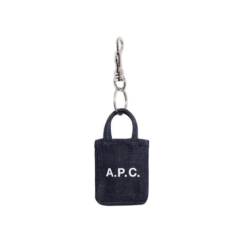 A.P.C. Indigo Denim LOU Tote Bag Keyring COHIZ M63677 IAI