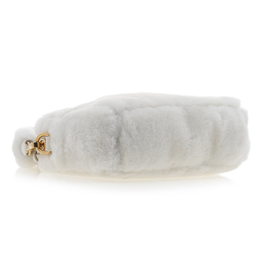 Miu Miu Logo Fluffy Shoulder Bag Black Women’s