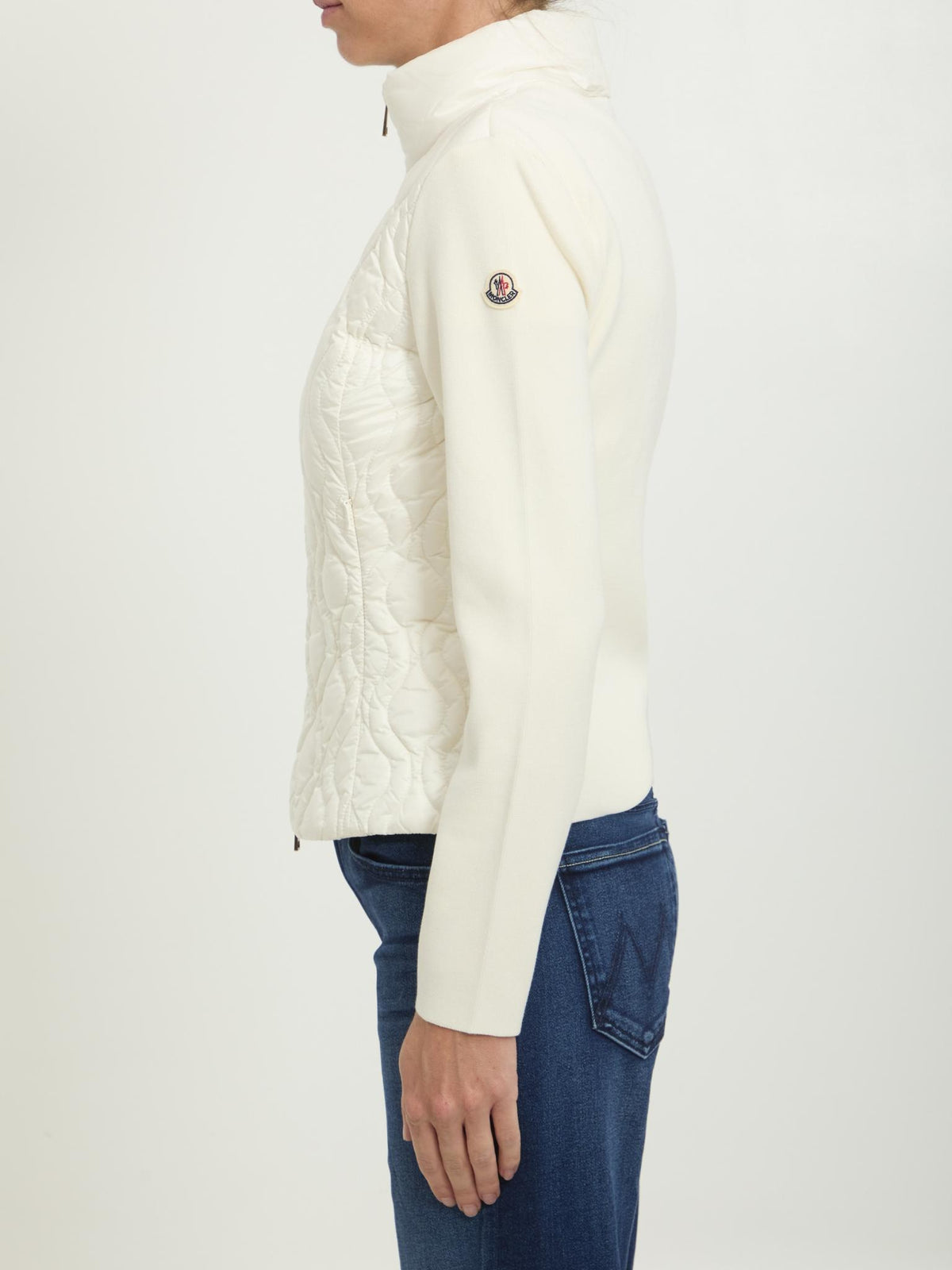 Moncler Wool Knit Cardigan Women Ivory