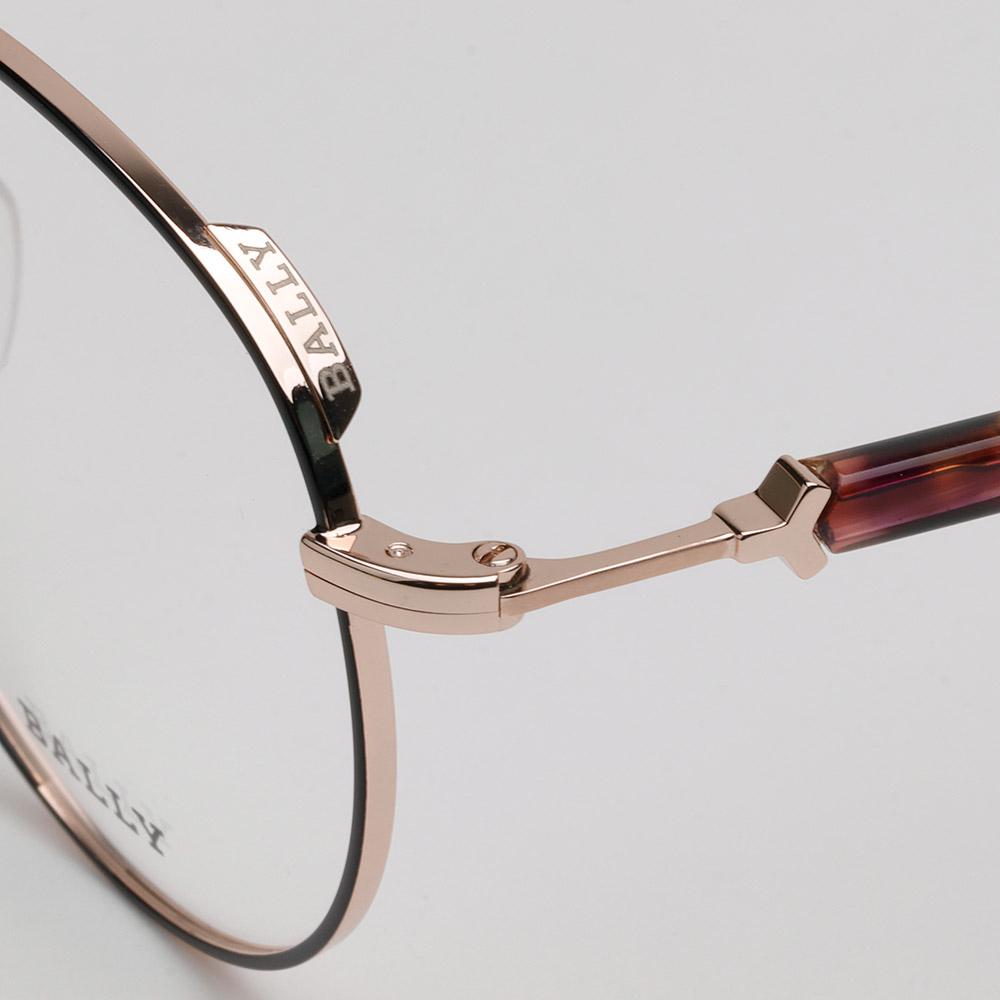 BALLY Unisex Lightweight Round Metal Eyeglass Frames BY5046H 005
