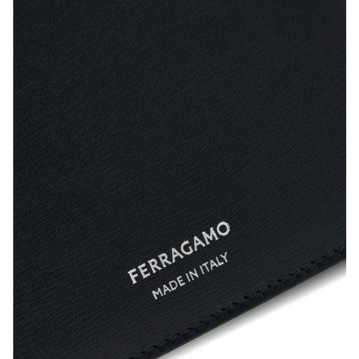 Ferragamo Classic Black Leather Bifold Wallet for Men