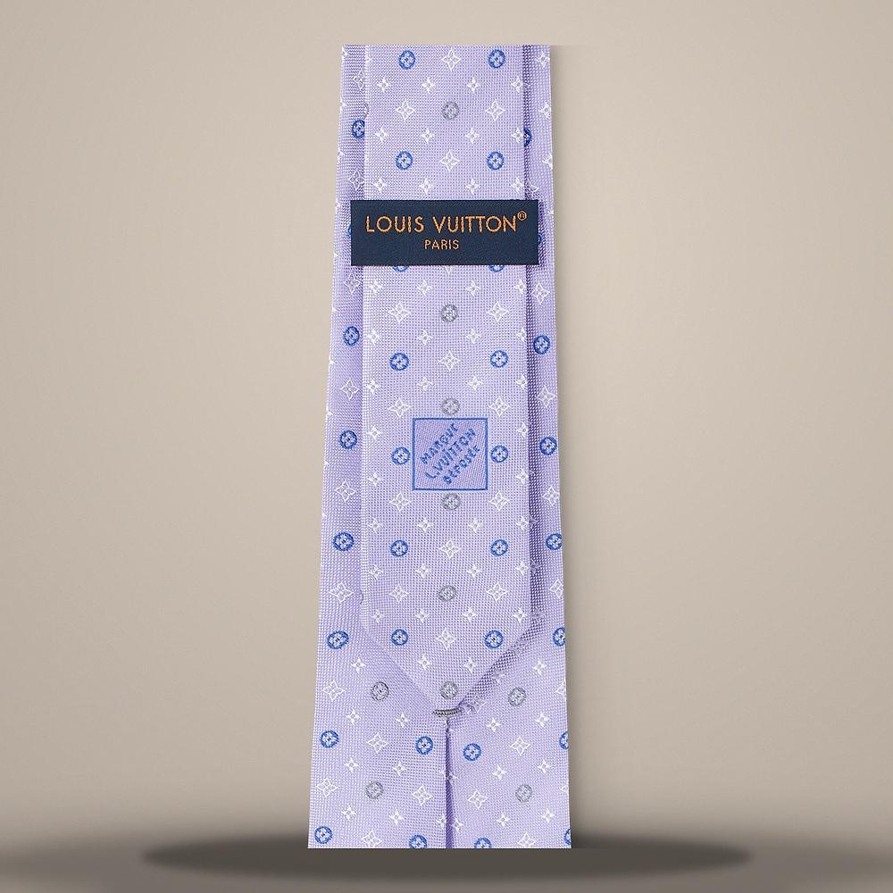 Louis Vuitton Monogram Flower Silk Tie Lilac M98098