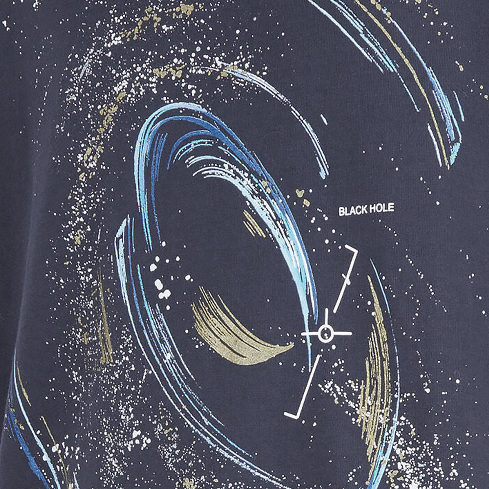 Acne Studios Men's Faded Black Black Hole Graphic T-Shirt BL0284 BM0