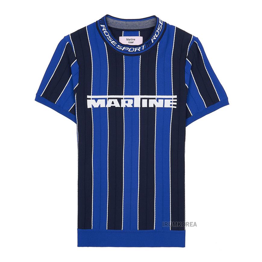 MARTINE ROSE Men’s Logo Print T-Shirt 959YA12500 BLU