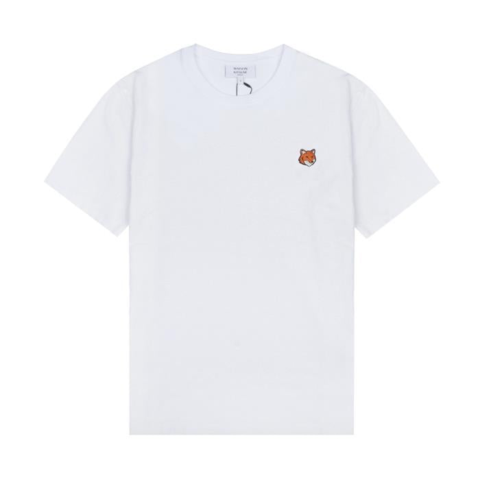 Maison Kitsune Fox Head Regular Fit T-Shirt White Cotton Women
