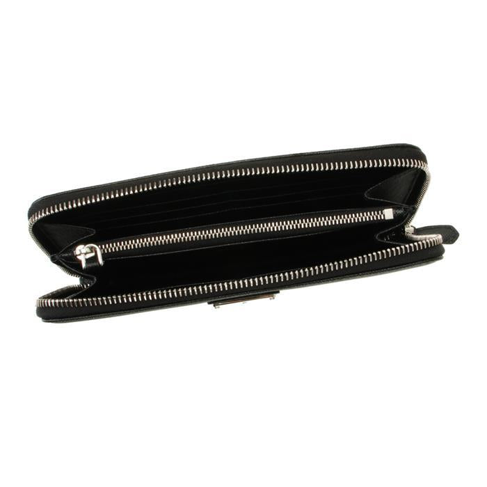 PRADA Saffiano Leather Zip-Around Long Wallet Brown